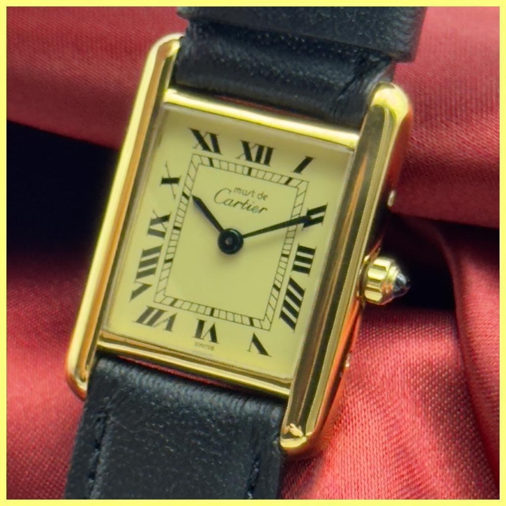 Cartier Mast Tank SM Quartz Watch A247 Used Classic Elegant Small Size From Jap