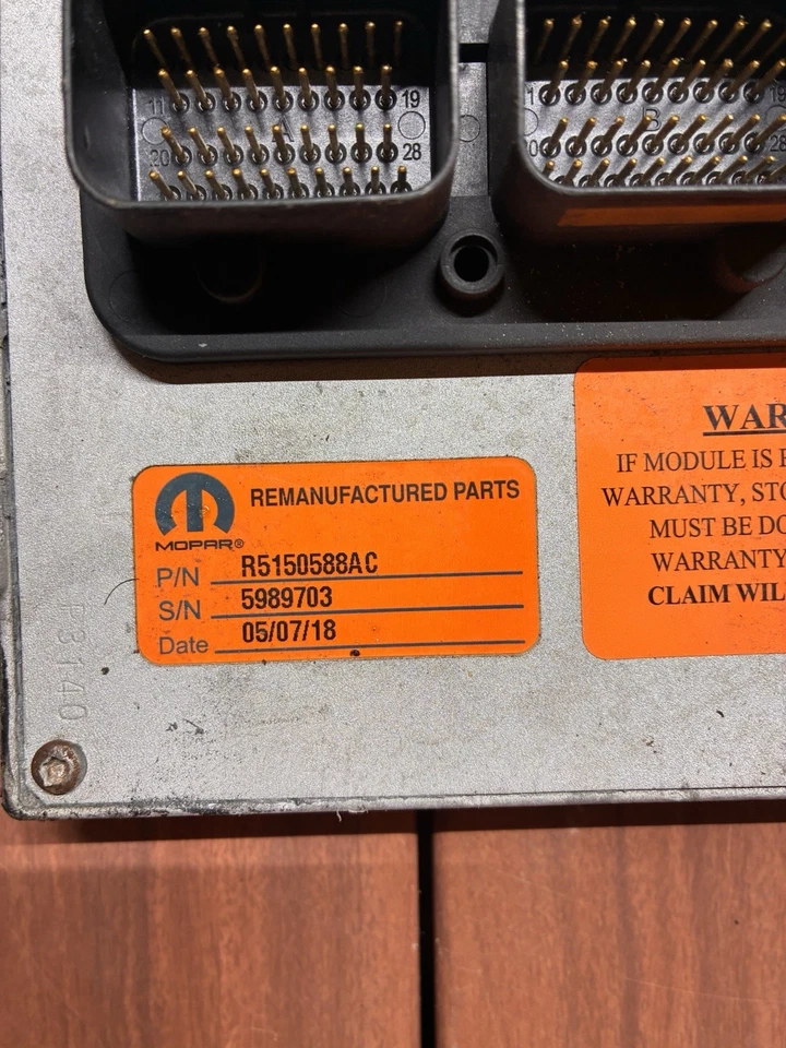 2011 GRAND CHEROKEE/DODGE DURANGO 3.6L ENGINE CONTROL MODULE ECM PCM R5150588AC - Image 2 of 4