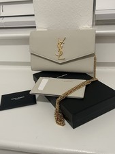 YSL Saint Laurent Uptown Wallet on Chain Crossbody Shoulder Bag
