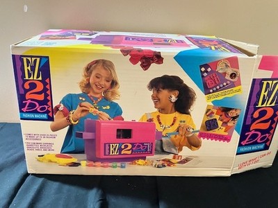 Vintage 1992 Kenner EZ 2 Do Fashion Machine crafts jewelry maker -MACHINE & BOX