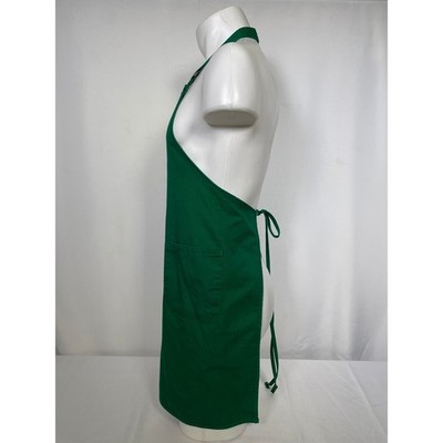 Starbucks Green Barista Apron Embroidered Logo Neck Tie Pockets