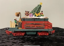 New Bright Holiday Express TREE TOP TENDER train animated sound Christmas Tree