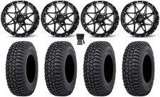 ITP Tornado 15" Wheels Black 32" Tricera Tires Yamaha Viking Wolverine