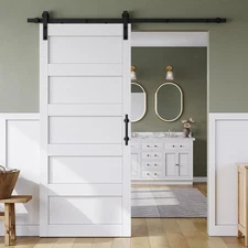 SmartStandard 36in x 84in Sliding Barn Door with 6.6FT Barn Door Hardware Tra...