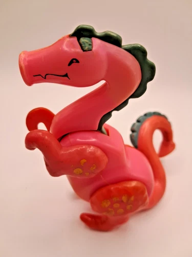 Vtg 1974 Fisher Price Little People Pink Dragon Castle #933 Accessory (no ears)