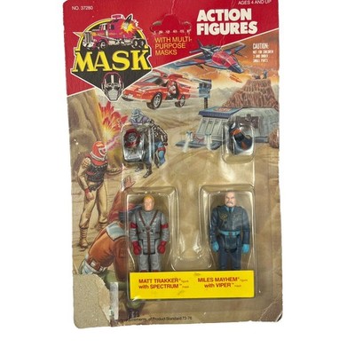 Kenner MASK Matt Trakker Miles Mayhem Actions Figures SEALED Spectrum Viper Read