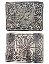 Men's Scottish Rope Style Kilt Buckle Highland Belt Buckles Antique/Chrome AAR