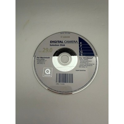 Canon Digital Camera Solution Disk Ver 29.0 Windows Mac C84-1406 Software CD