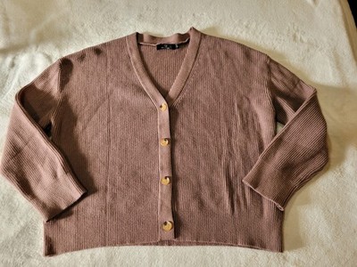 Lillusory Button Up Oversized Cardigan Sweater Women's L