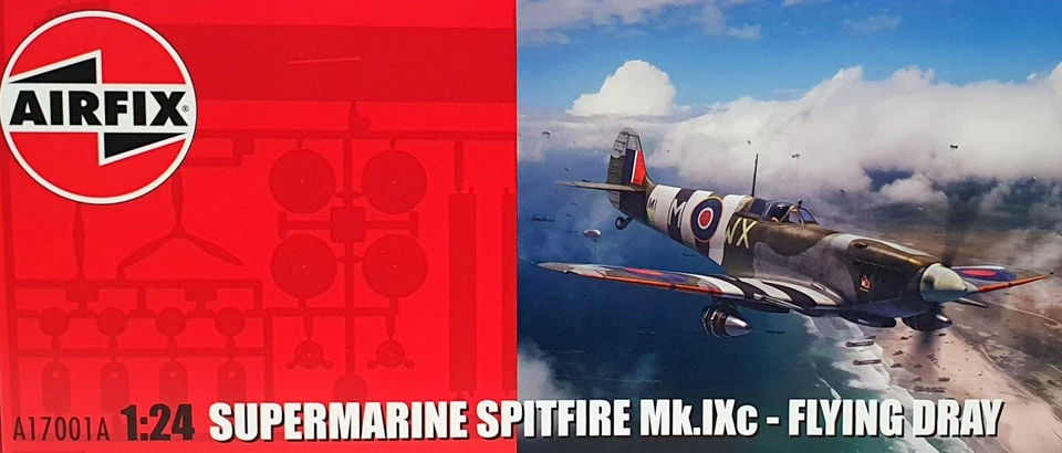 Airfix 1/24 Scale Kit A17001A - Supermarine Spitfire Mk.IXc Aircraft Flying Dray - Image 3 of 4