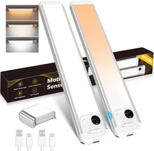 Under Cabinet Light, 3 Colors, Motion Sensor Lights, Indoor, LED Rechargeable