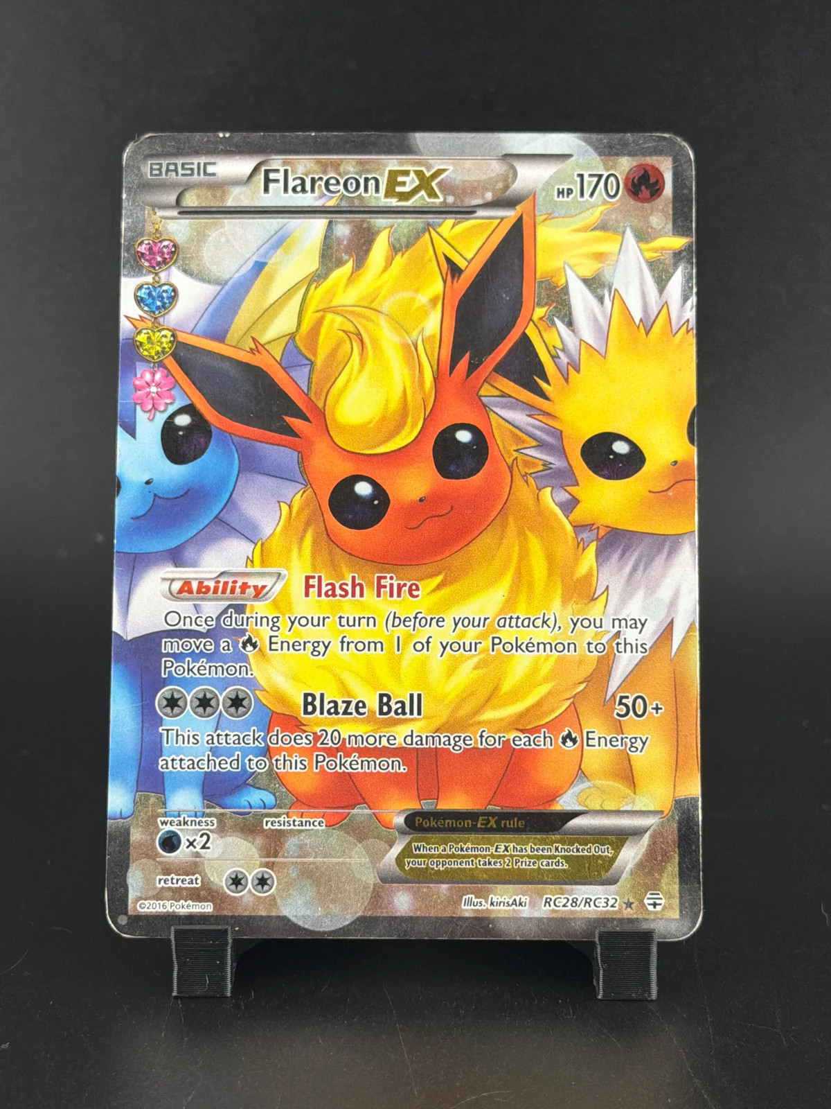 2016 Generations Flareon EX Holo Rare FA #RC28/RC32