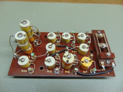 17 Precision Wire-wound Resistors on circuit board 1/2 % Cinema
