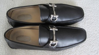 Preowned SALVATORE FERRAGAMO PARIGI Black Calf Leather Men  display picture 1