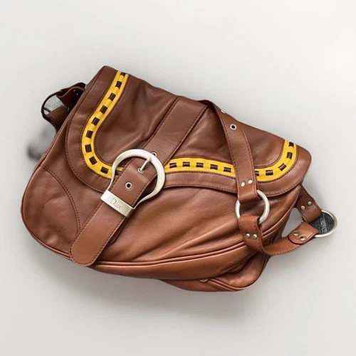 Sacoche de selle Christian Dior vintage marron