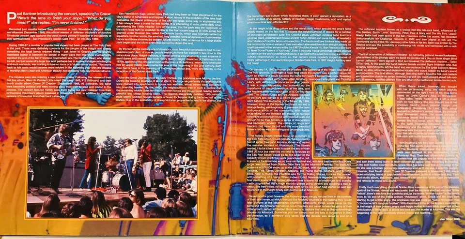 2015 Jefferson Airplane At Golden Gate Park 2X Vinyl LP, Gatefold, Re, Rem UK EX - Image 3 of 4