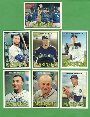 2016 Topps Heritage Seattle Mariners Low & Hi # Master Team Set! SPs Too!