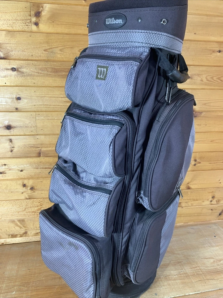 Bolsa de golf Wilson Cart negra con divisores de 5 vías y cubierta de lluvia Foto 3 de 4