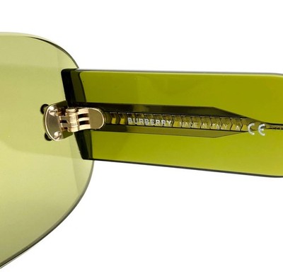 New Burberry BE3123 3917/2 60mm Green Transparent Sunglasses Burberry BE3123 3917/2 60mm Green Transparent w/Green Lenses  main image 3