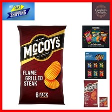 Savor McCoy's Flame Grilled Steak Crisps Pack of 6 – 25g Each for Flavor Lovers