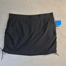 Columbia Women s Anytime Casual Skort Black Size XXL Omni-Shade UPF 50 NWT