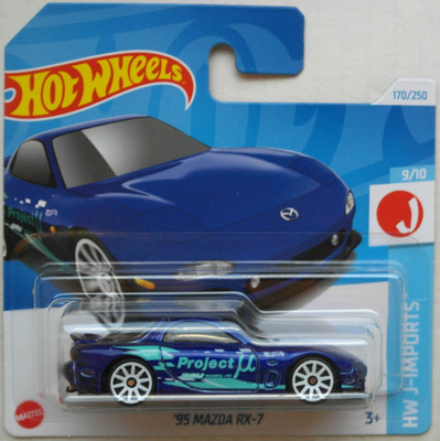 Hot Wheels 1995 Mazda RX-7 dunkelblau Neu/OVP Sportwagen Wankelmotor HW Auto ´95