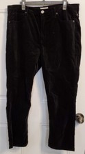 GAP Vintage Slim High Rise Velvet Pants Women's Size 18 / 34 Black