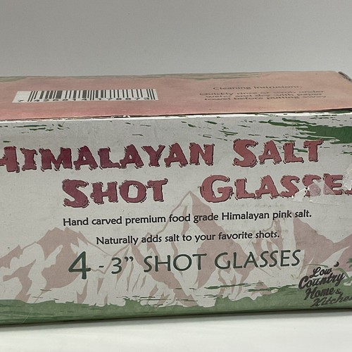 Himalayan Salt Shot Glasses set of 4 three inch glasses made for Tequila - Picture 2 of 8