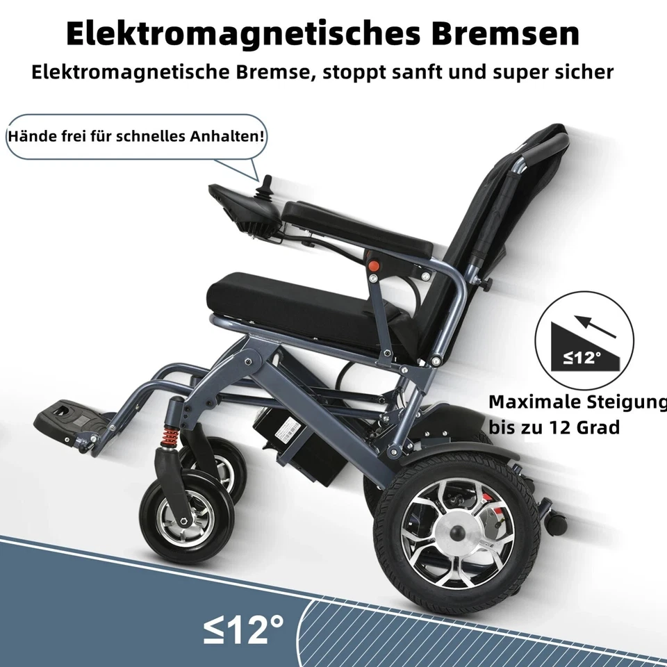 EHOODAX Elektrisch Rollstühle leicht für Erwachsene und senioren,Aluminium,faltbar,20KM