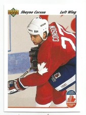 SHAYNE CORSON 1991-92 UPPER DECK CANADA CUP CARD MINT CONDITION