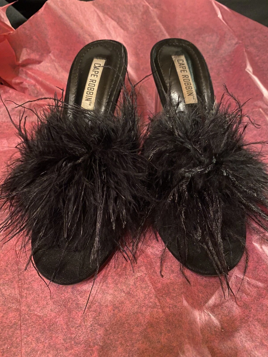 Sexy black slippers 2025