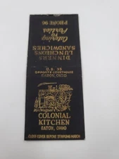 Colonial Kitchen Eaton Ohio Matchbook Cover