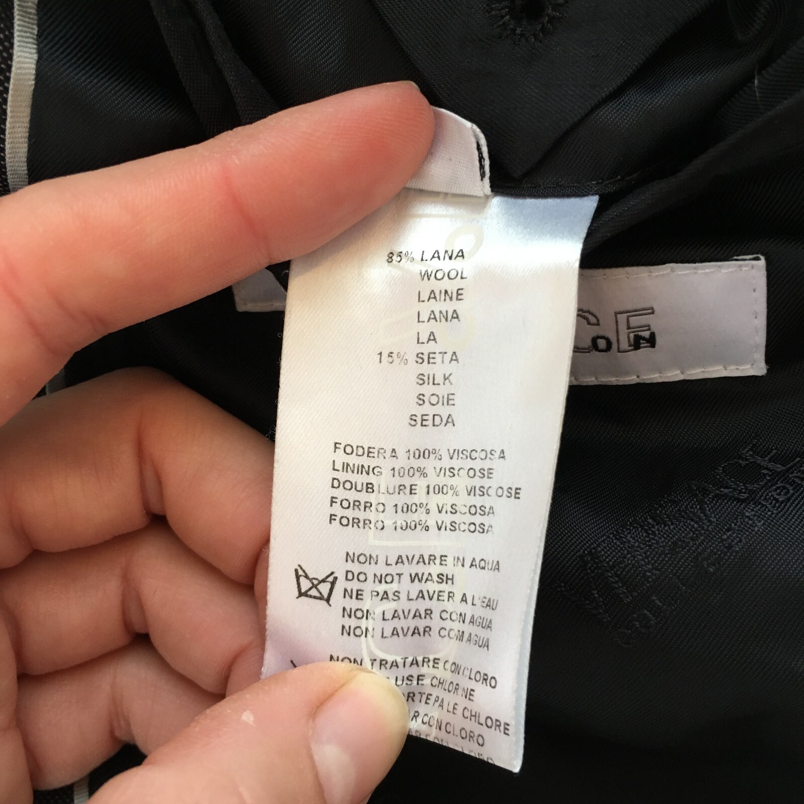 Versace Collection mens Gray Two Button Wool Silk… - image 8