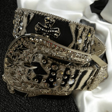 Nocona zebra animal hair western cowgirl belt