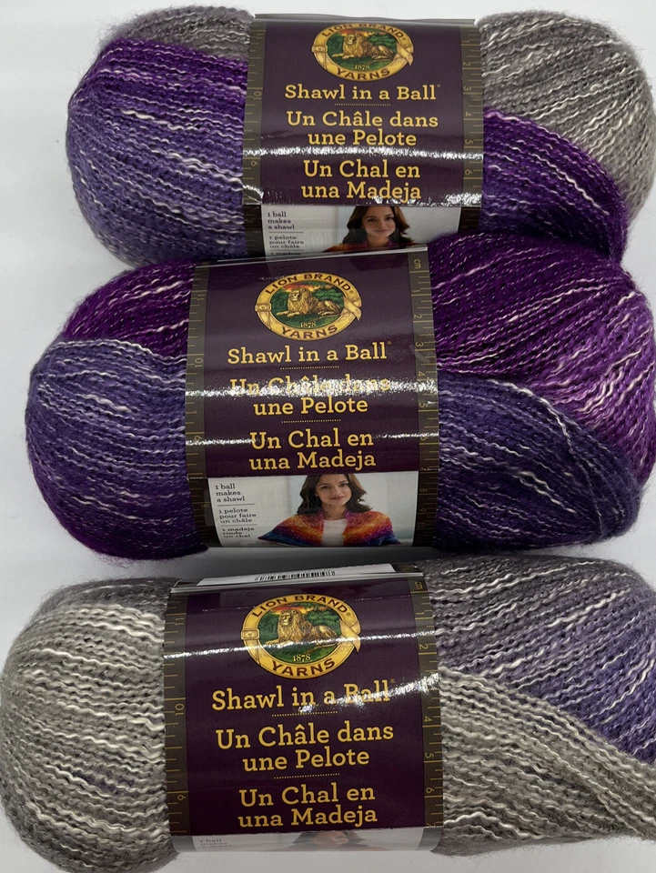Lion Brand Shawl in a Ball Yarn "Mindful Mauve" 18 Skeins #1069 - Image 2 of 4