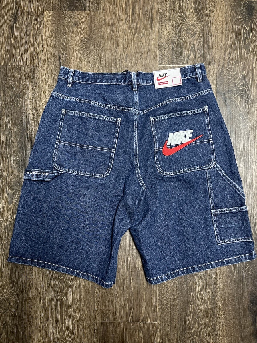 Supreme x Nike Denim Short Blue Indigo Size 34 New With Tag Supreme x Nike Denim Short Blue Indigo Size 34 New With Tag