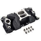 Air Gap Dual Plane Aluminum Intake Manifold For Sbc Small Block Chevy 350 400 Bk