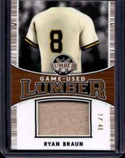 2024 Leaf Lumber Ryan Braun #GUL-88 Bat Relic /40