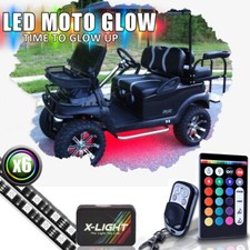 18-color Rgb-w Golf Cart Underbody Glow Led Lighting Kit Wbrake Music Modes