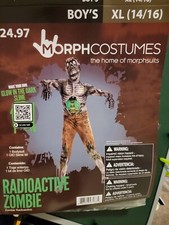 Radioactive Zombie Costume By MORPHCOSTUMES, Size XL 14-16, New 
