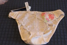 LISE CHARMEL French Luxury Brand Bikini Panties in WHITE Size US 10, EU 38