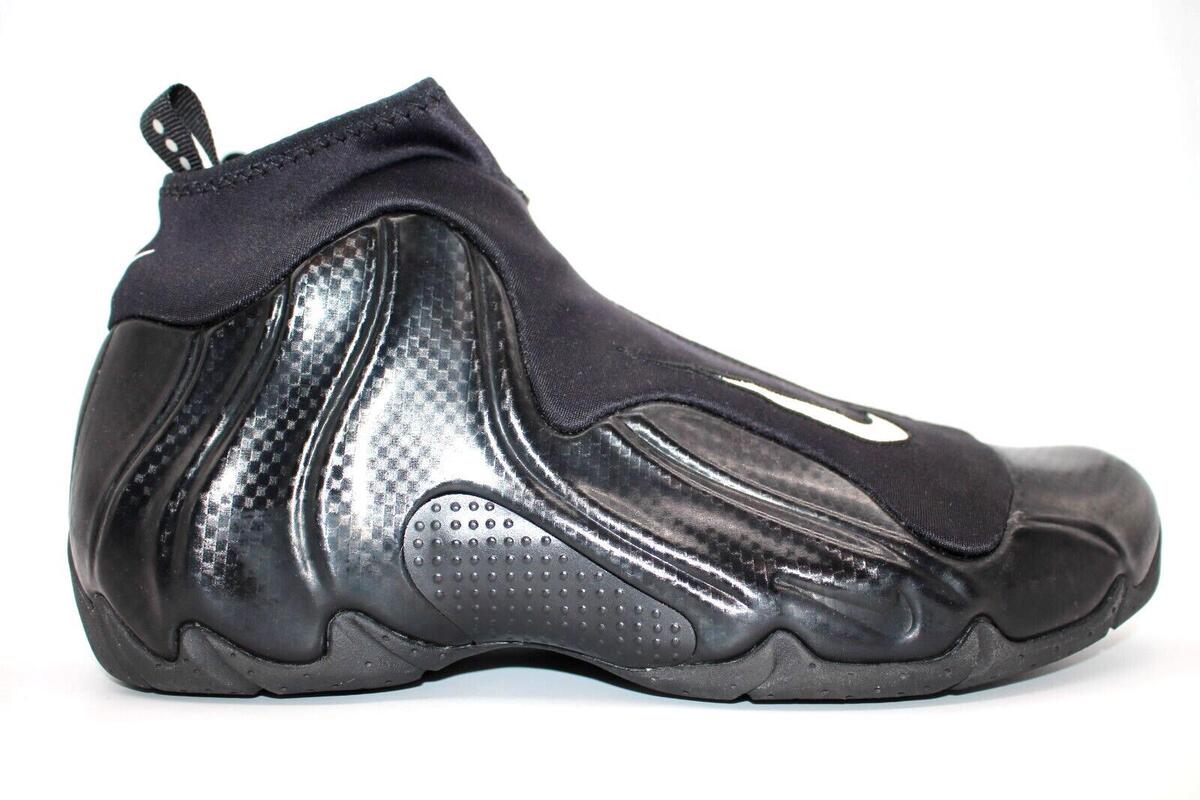 NIKE AIR FLIGHTPOSITE 2014 Size 10 Carbon Fiber Black Silver NIKE AIR FLIGHTPOSITE 2014 Size 10 Carbon Fiber Black Silver
