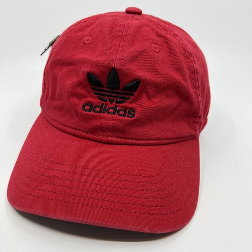 Adidas Mens Hat Red Strapback Buckle 3 
