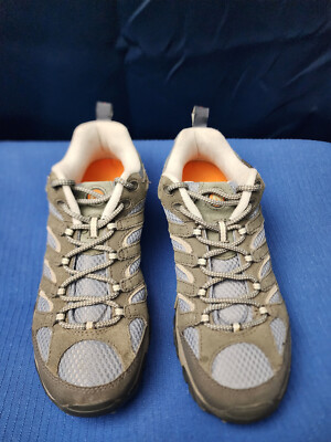 Merrell Womens Size 10 Shoes Moab Smoke Gray Blue Hiking Trail Sneakers J87762