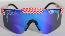 PIT VIPER The Yankee Noodle Sunglasses USA Red White/Blue Shield NEW
