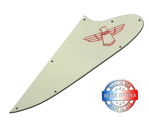 3 Ply Parchment Pickguard for Epiphone Thunderbird '64 Bass + RED Decal