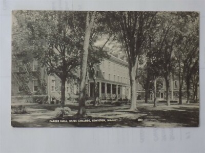 Lewiston, Maine ME ~ Bates College Parker Hall 1930s b/w