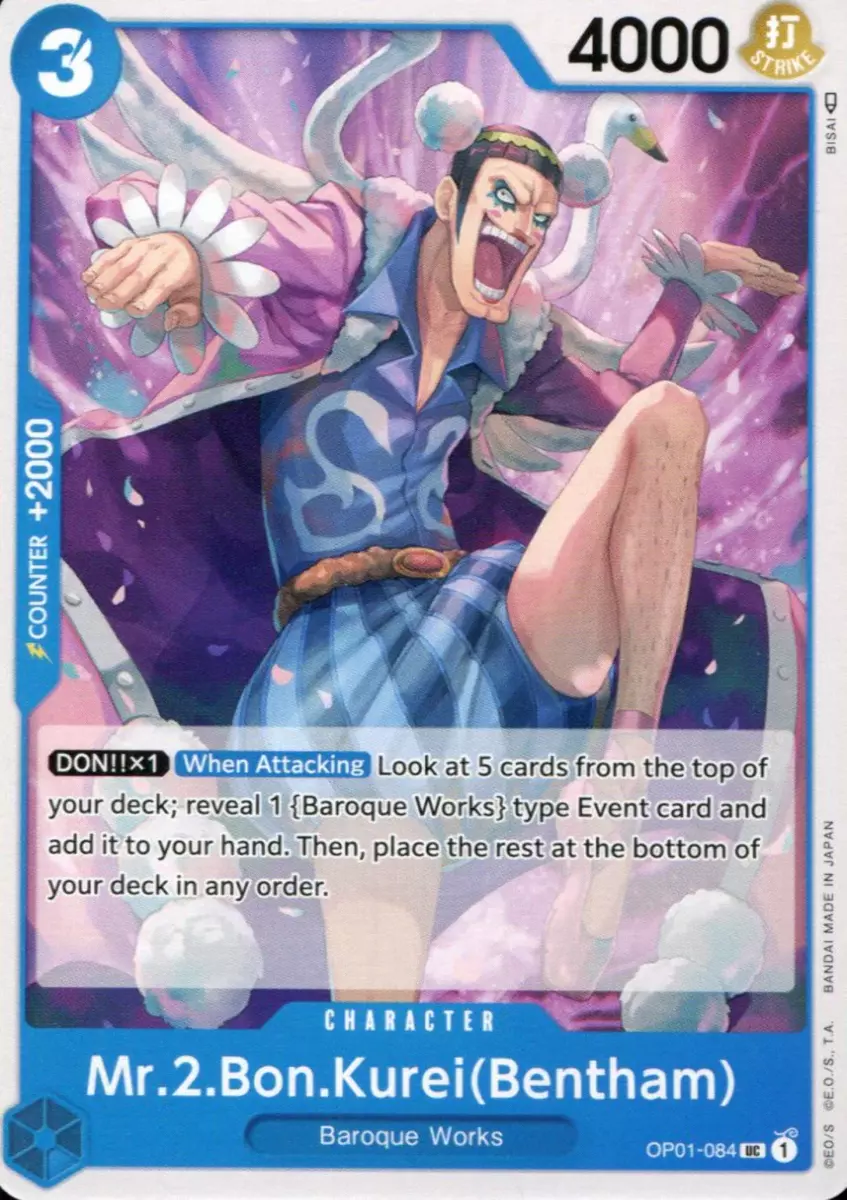 Mr. 2 Bon Clay Bentham OP01 084 Uncommon English One Piece TCG OP 01