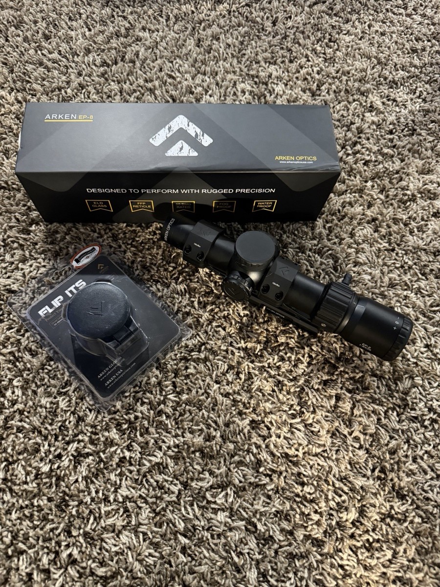 Arken Optics EP-8 1-8x28 Rifle Scope, KL Box Reticle, Flip Its