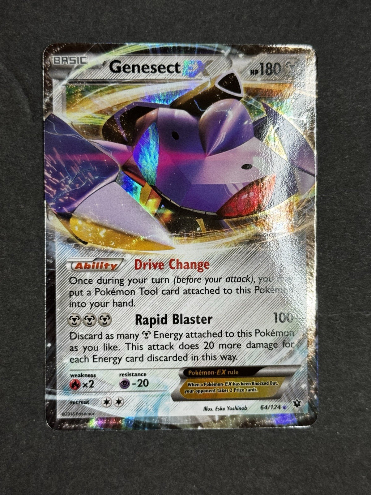 Genesect EX 64/124 Fates Collide Ultra Rare Pokemon TCG LP